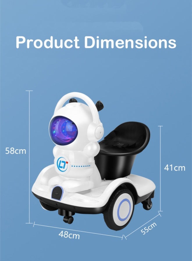 PHISMA Robot-shaped multi-functional electric car for children, four-wheel dual-drive, with music and lights, British plug, suitable for boys and girls aged 3-7. - Image 2