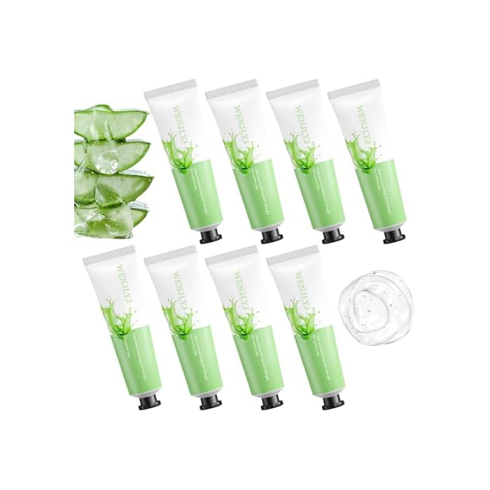 8PCS Aloe Vera Gel for Face & Skin,Organic Aloe Vera Gel,Hydrating After Sun Cream for Travel Size,Moisturizing Lotion for Skincare,After Sun Lotion for All Skin Type(A)