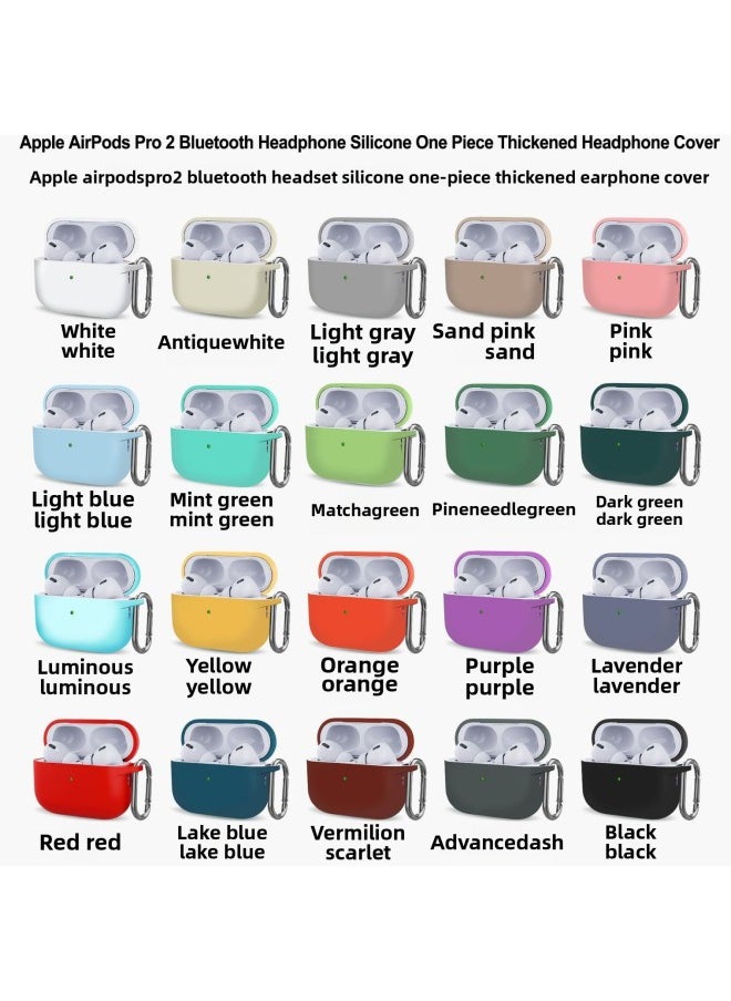 Generic - Suitable For Airpods Pro 2 For Apple 20222-2023 Bluetooth Headset C Port Compatible One-piece Silicone Case-Color:Matcha Green-Applicable Model:airpods  Pro2 - Image 1