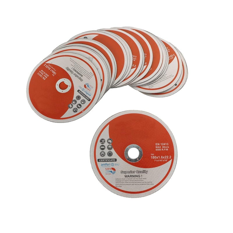 findmall 50 Pack 7" x1/16 x7/8" Cut-Off Wheel - Metal & Stainless Steel Cutting Discs - Image 1
