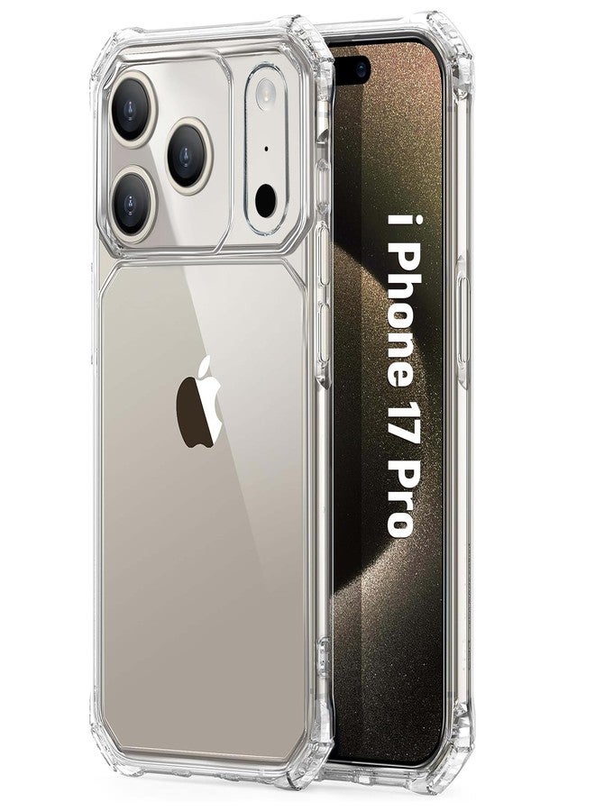 غطاء خلفي شفاف فائق المتانة من AIBEX لهاتف iPhone 17 Pro | غطاء صلب شفاف تمامًا | حماية من الصدمات بمعايير عسكرية | حافة TPU مقاومة للاصفرار | ظهر من البولي كربونات المقاوم للخدش - Image 1