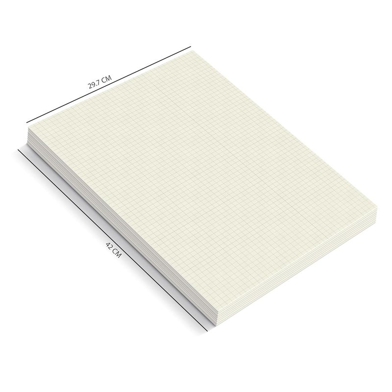 PAPERO A3 Loose Leaf Square Grid Paper | 100 GSM | 100 Sheets | (29.7 x 42 cm) | Ideal for Artists & Designers (A3-100 SHEETS) - Image 3