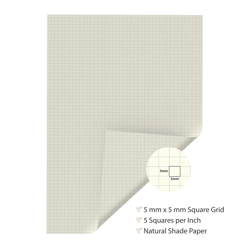 PAPERO A3 Loose Leaf Square Grid Paper | 100 GSM | 100 Sheets | (29.7 x 42 cm) | Ideal for Artists & Designers (A3-100 SHEETS) - Image 2