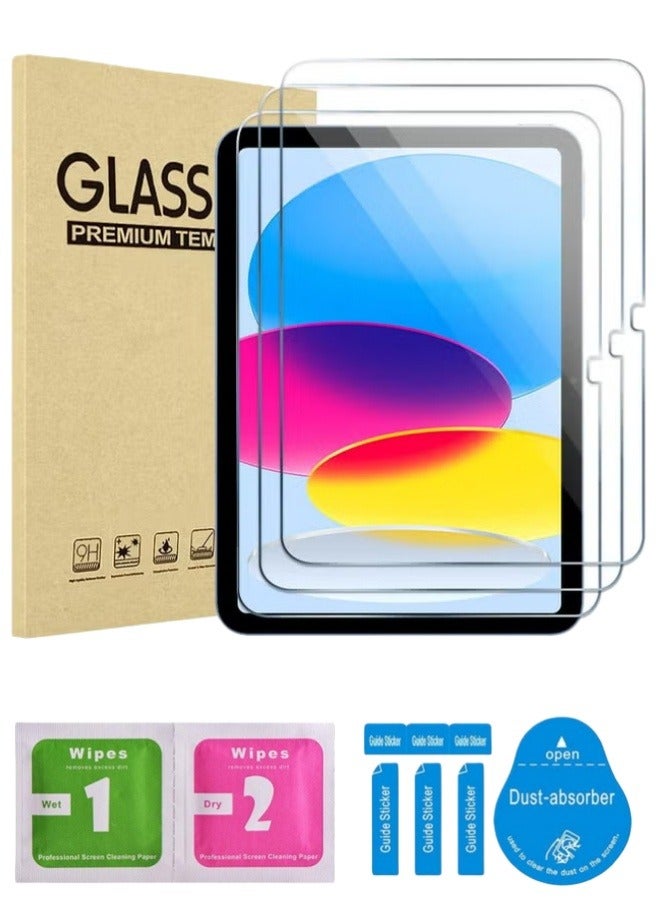 BESTPEAK 3 Pack Premium Tempered Glass for iPad 11/10.9"| 9H Hardness, Bubble-Free, HD Clear, 3-Step Easy Install Kit - Image 1