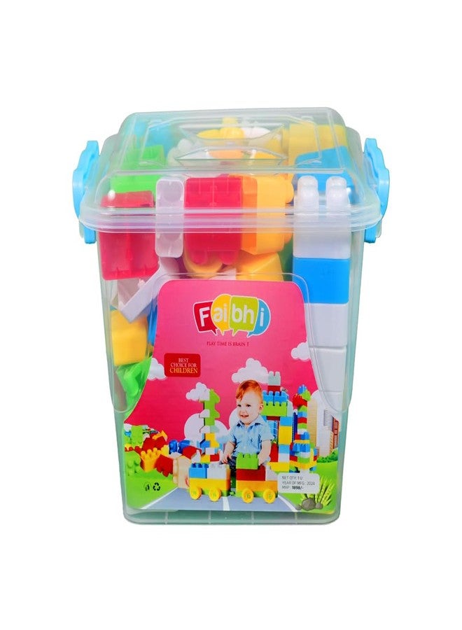Faibhi MEGA Building Block Set with Storage Container. Entertaining, Educational & Innovative Learning Toy for Kids| Puzzle Shape Assembly | Colorful Toy Set for Children of +3 Years. - Image 2