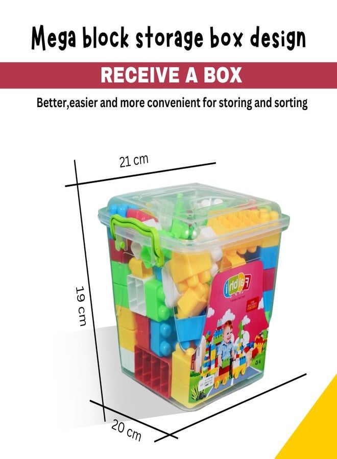 Faibhi MEGA Building Block Set with Storage Container. Entertaining, Educational & Innovative Learning Toy for Kids| Puzzle Shape Assembly | Colorful Toy Set for Children of +3 Years. - Image 3
