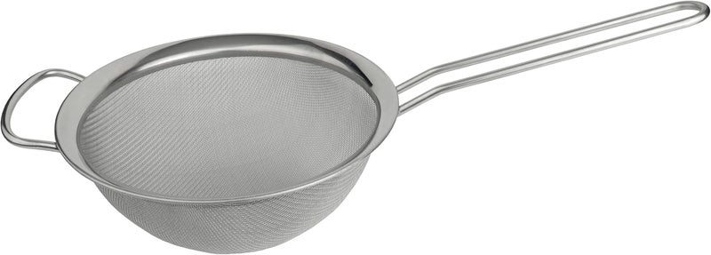 GRUNWERG ST-3007 Fine Mesh Strainer with Polished Rim And Handle, Silver, 7-Inch, 18cm Diameter - Image 1