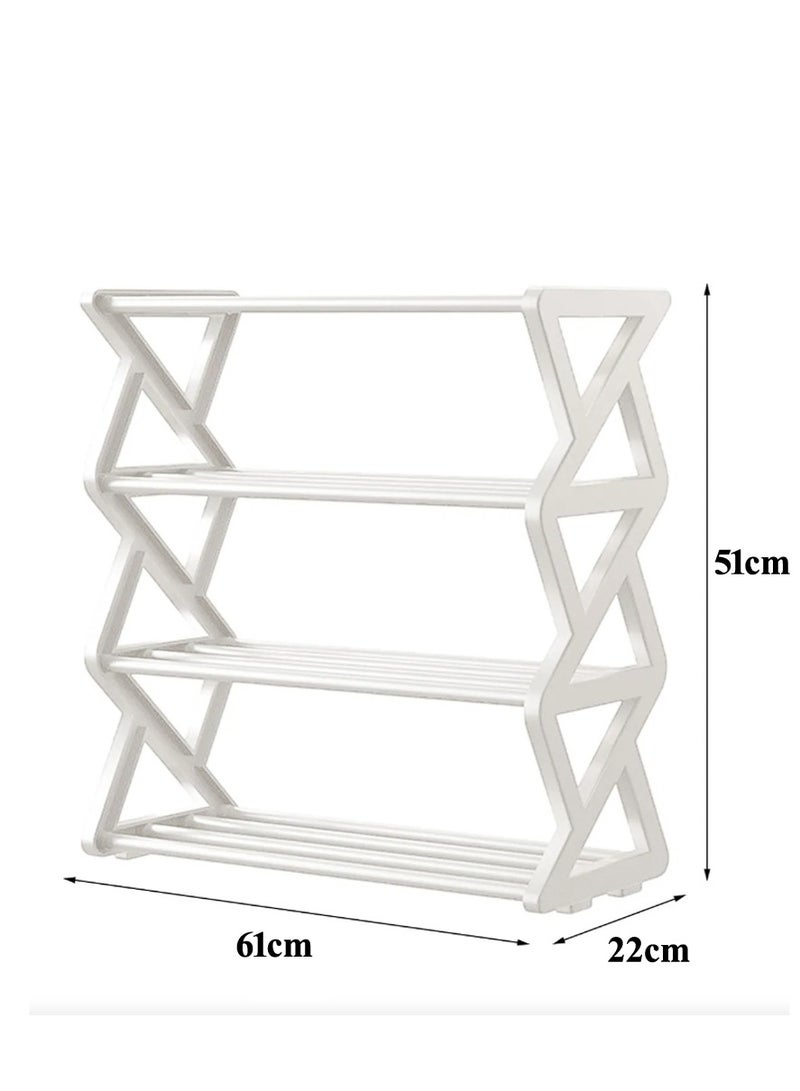 Generic FFD 4-Tier Shoe Rack Organizer – Holds 16 Pairs, Tool-Free Assembly, Ventilated Shelves, Space-Saving Design for Entryway, Bedroom, Closet – Non-Slip Feet, Slim Profile, Easy Setup - Image 3