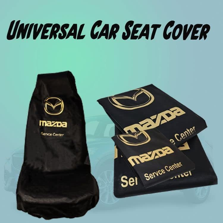 MAZDA Universal Car Seat Cover Set for Front Seats – 2 Pieces Workshop Style Seat Protector, Dust Dirt & Grease Protection Cover for Service Center and Daily Use - Image 2
