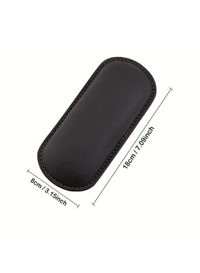 Red PU Leather Car Cushion Pad 2pcs with Memory Foam for Door Armrest Elbow Rest Headrest - Image 2