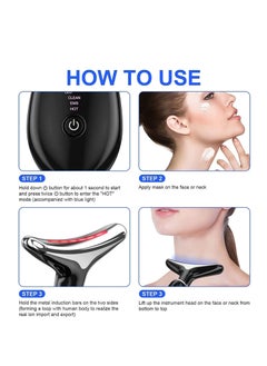 Cool Baby Style COOLBABY Facial Neck Lifting Machine Sonic Face Massager Beauty Device Wrinkles Remover Skin Rejuvenation Anti-aging Rechargeable 3 Modes Black  - Image 3
