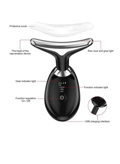 Cool Baby Style COOLBABY Facial Neck Lifting Machine Sonic Face Massager Beauty Device Wrinkles Remover Skin Rejuvenation Anti-aging Rechargeable 3 Modes Black  - Image 4