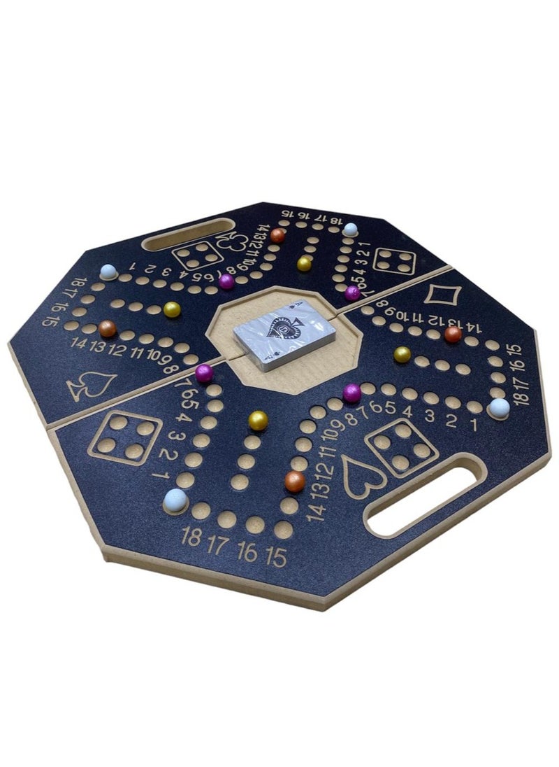 Jackaroo - High Quality 4 Player Lightweight Portable Jackaroo Game Board 45X45CM - Image 1