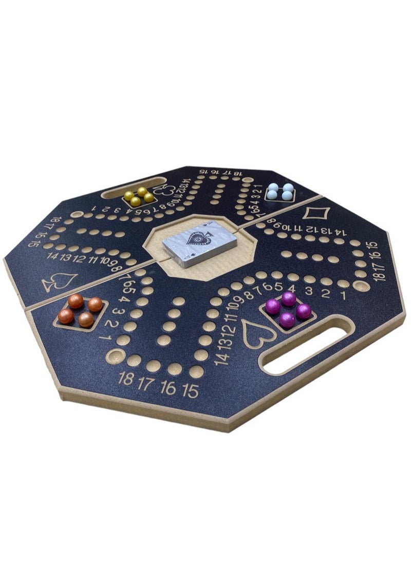 Jackaroo - High Quality 4 Player Lightweight Portable Jackaroo Game Board 45X45CM - Image 1