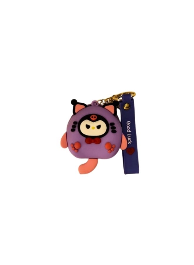 Moon Berry Coin Bag Keychain, Lovely KeyChain Wallet, Cartoon Animal Silicone Coin Purse with Zipper, Accessories for Girls Handbag Car Pendants - Image 2