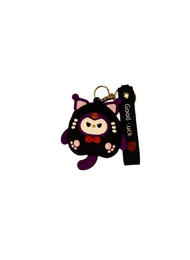 Moon Berry Coin Bag Keychain, Lovely KeyChain Wallet, Cartoon Animal Silicone Coin Purse with Zipper, Accessories for Girls Handbag Car Pendants - Image 1