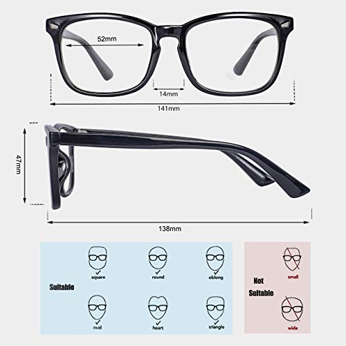 MAXJULI Blue Light Blocking Glasses,Computer Reading/Gaming/TV/Phones Glasses for Women Men(Shiny Black) - Image 3