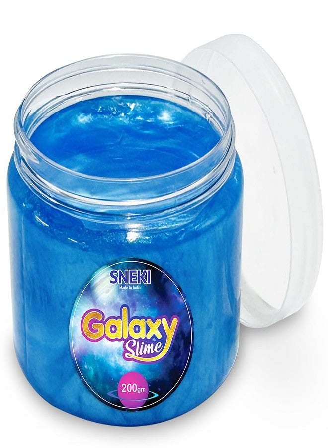 SNEKI (200gm) Blue Galaxy Slime for Kids DIY Fruit Scented Metallic Magic Toy Slimy Slime Gel Jelly Putty Art Toys Birthday Gift Box for Boys Girls 3 to 10 Years - Image 1