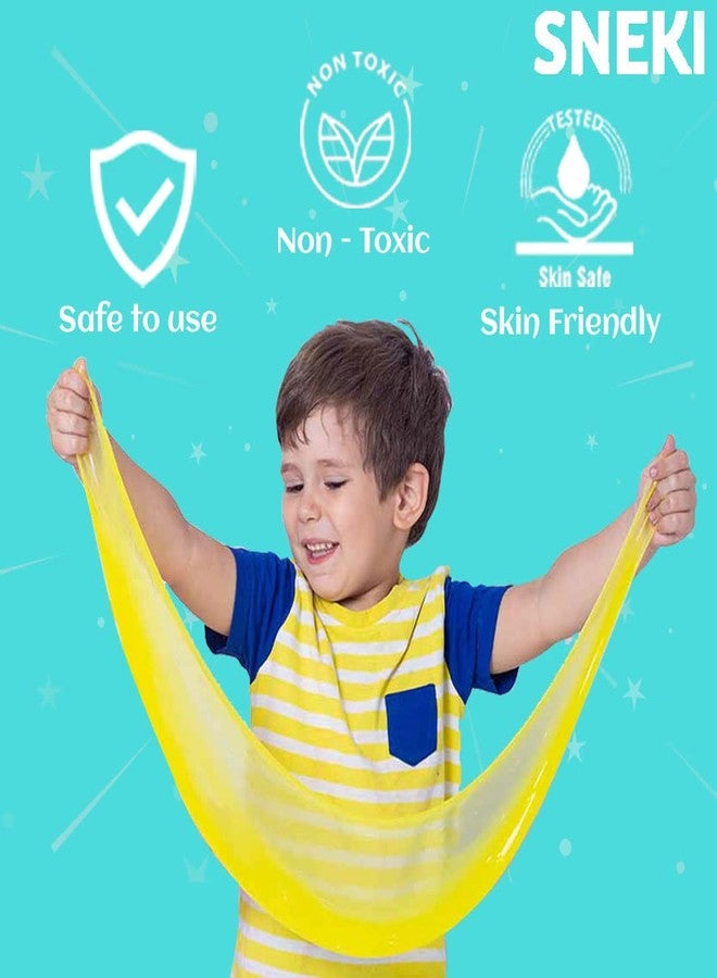 SNEKI (200gm) Blue Galaxy Slime for Kids DIY Fruit Scented Metallic Magic Toy Slimy Slime Gel Jelly Putty Art Toys Birthday Gift Box for Boys Girls 3 to 10 Years - Image 3