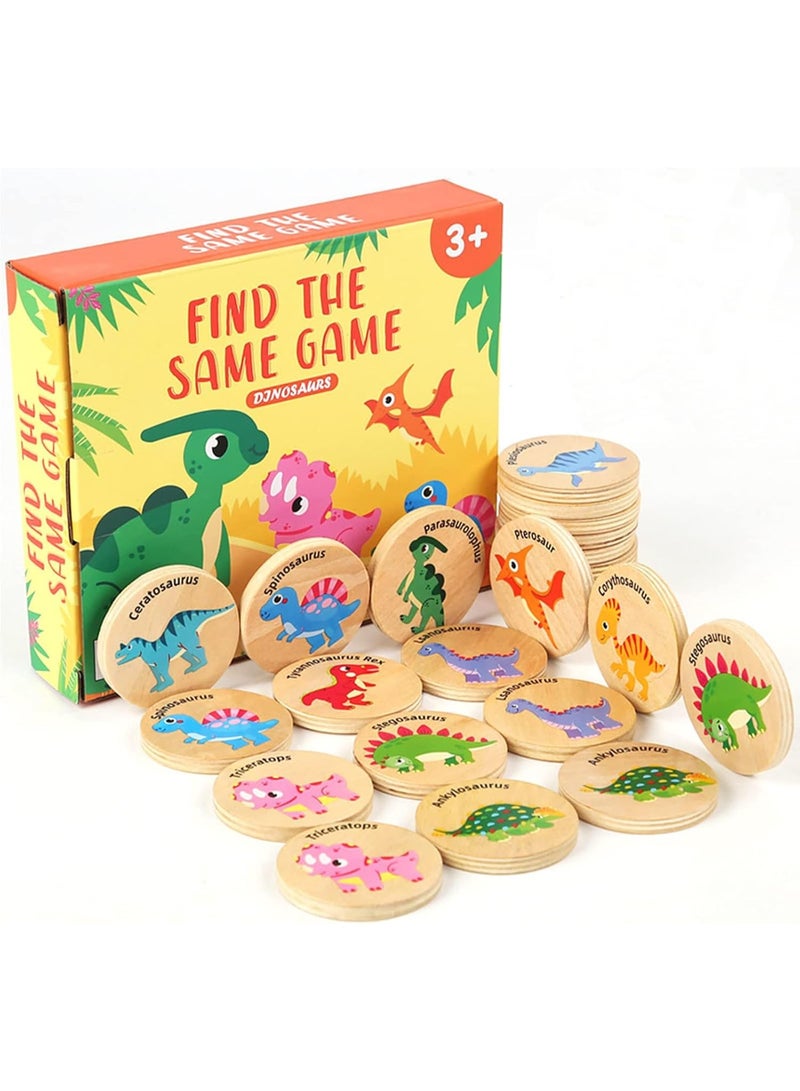 JOGAMS Memory Matching Game for Kids 24Pcs Animal Matching Cards Educational Memory Matching Game for Preschool 4 5 6 Years Old Dinosaur - Image 1