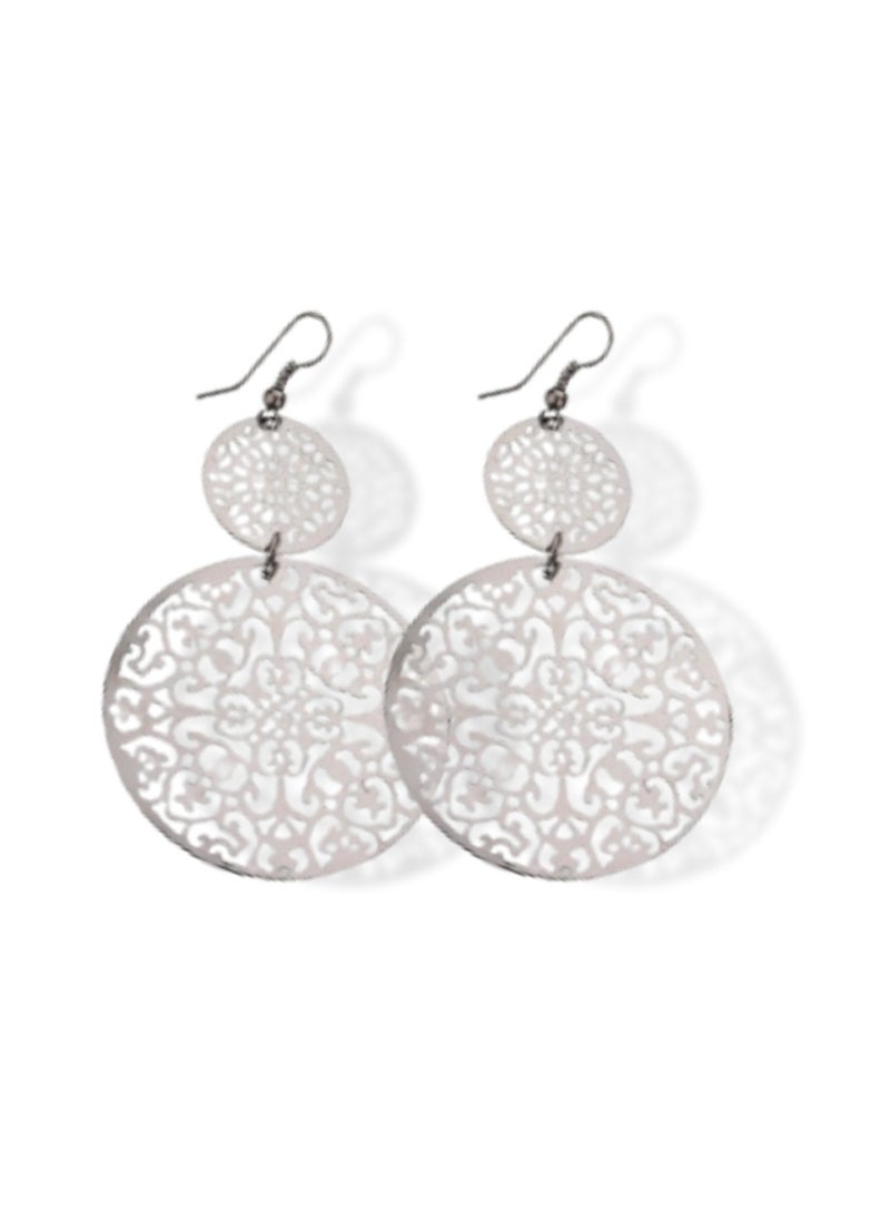 Soko Mesh Boho Retro Gunblack Dangle Earrings - Dazzling Collection - Elevate Everyday Style with Hypoallergenic Fashion-forward Women's Jewelry  - Image 1