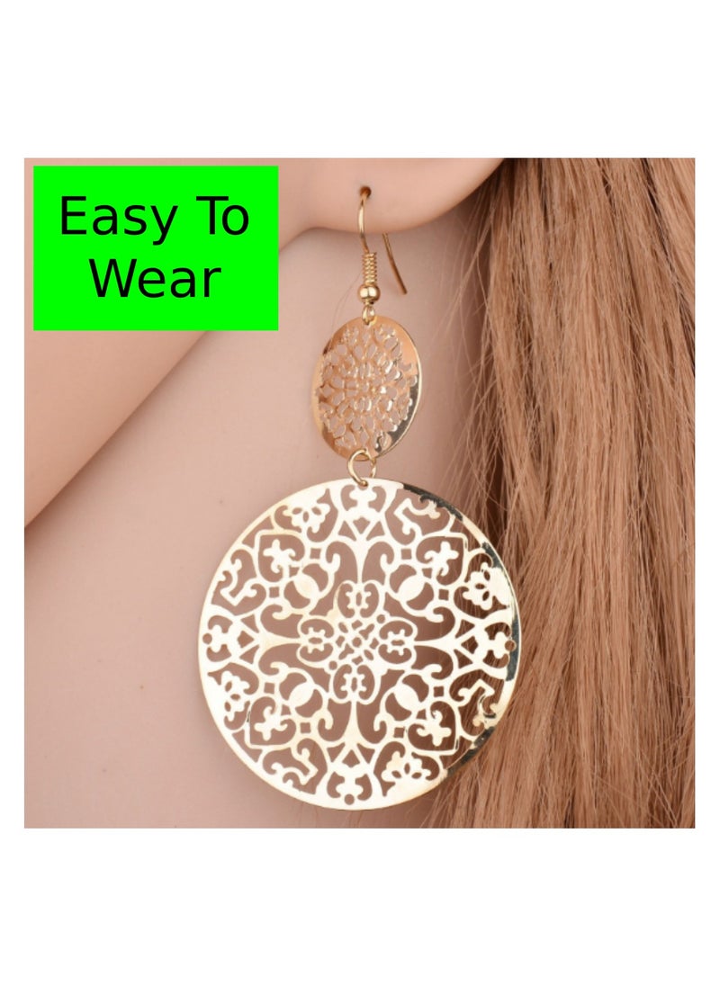 Soko Mesh Boho Retro Gunblack Dangle Earrings - Dazzling Collection - Elevate Everyday Style with Hypoallergenic Fashion-forward Women's Jewelry  - Image 2