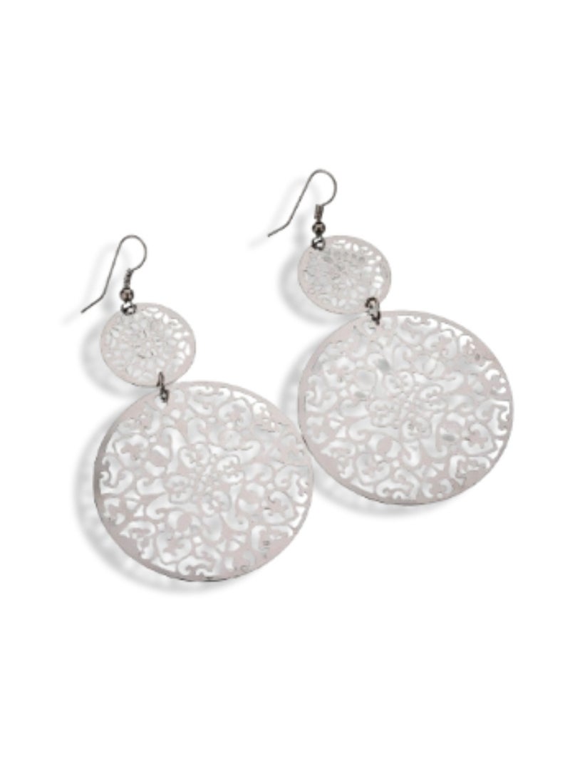 Soko Mesh Boho Retro Gunblack Dangle Earrings - Dazzling Collection - Elevate Everyday Style with Hypoallergenic Fashion-forward Women's Jewelry  - Image 5