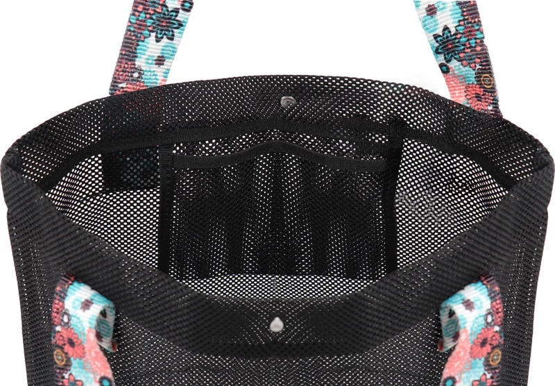 Hobi Market Art Hobby Market Art Mesh Women's Beach Bag Daily Hand and Shoulder Bag Picnic Bag 44X37 Cm. Black