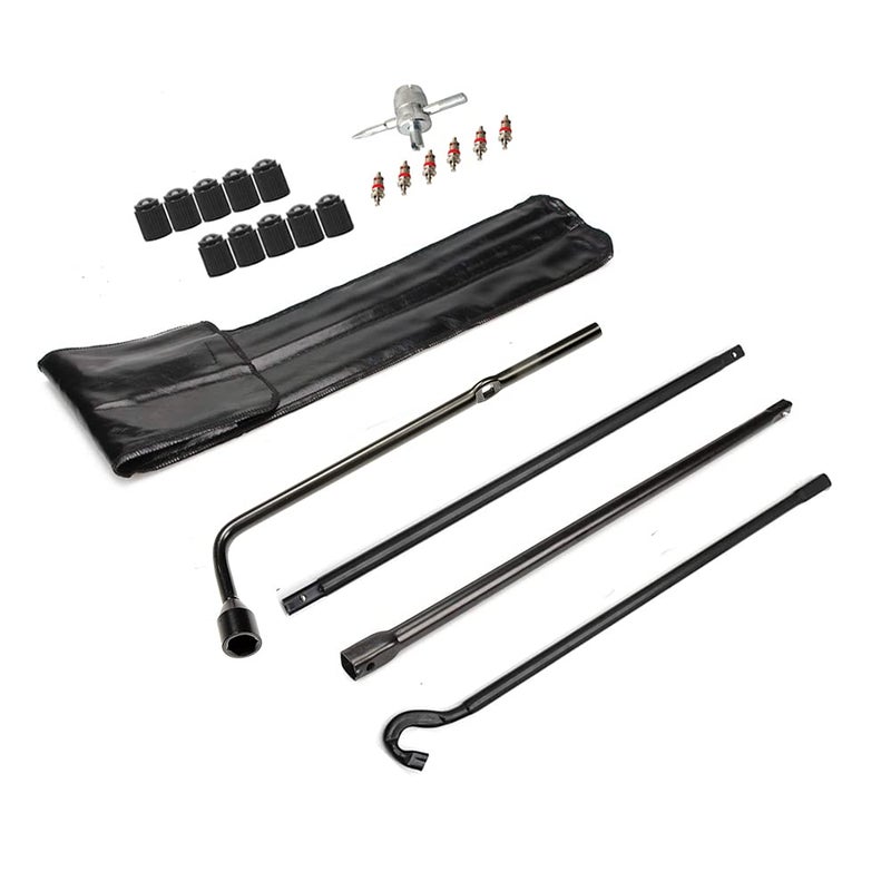 Dr.Roc DrRoc Spare Tire Tool Kit with Spare Tire Jack Handle and Wheel Lug Wrench Spare Tire Kit Compatible with Toyota Tundra 2007 to 2022 Toyota Sequoia 2008 to 2022 - Image 1