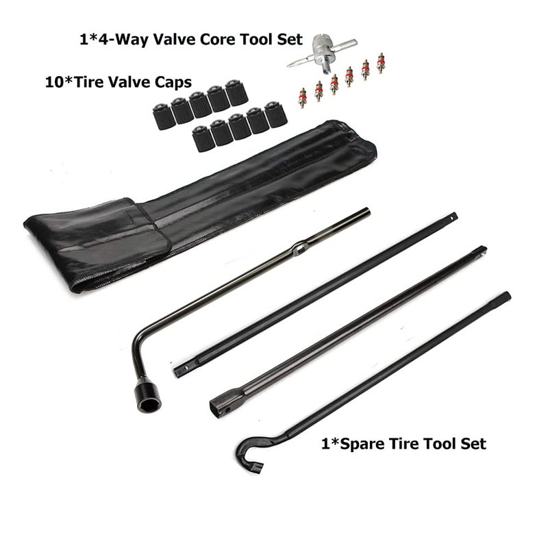 Dr.Roc DrRoc Spare Tire Tool Kit with Spare Tire Jack Handle and Wheel Lug Wrench Spare Tire Kit Compatible with Toyota Tundra 2007 to 2022 Toyota Sequoia 2008 to 2022 - Image 2
