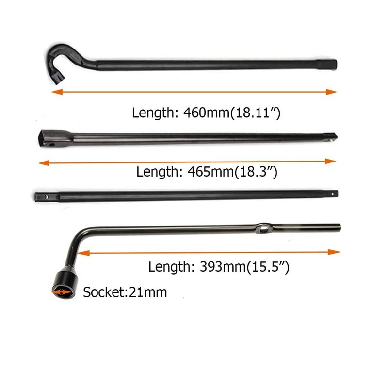 Dr.Roc DrRoc Spare Tire Tool Kit with Spare Tire Jack Handle and Wheel Lug Wrench Spare Tire Kit Compatible with Toyota Tundra 2007 to 2022 Toyota Sequoia 2008 to 2022 - Image 3