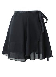 Generic Women Ballet Wrap Skirt Black  - Image 2