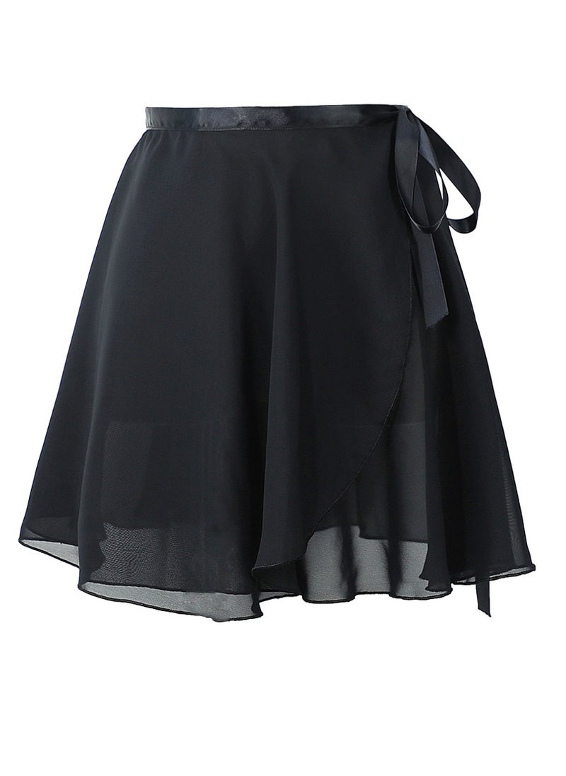Generic Women Ballet Wrap Skirt Black  - Image 2