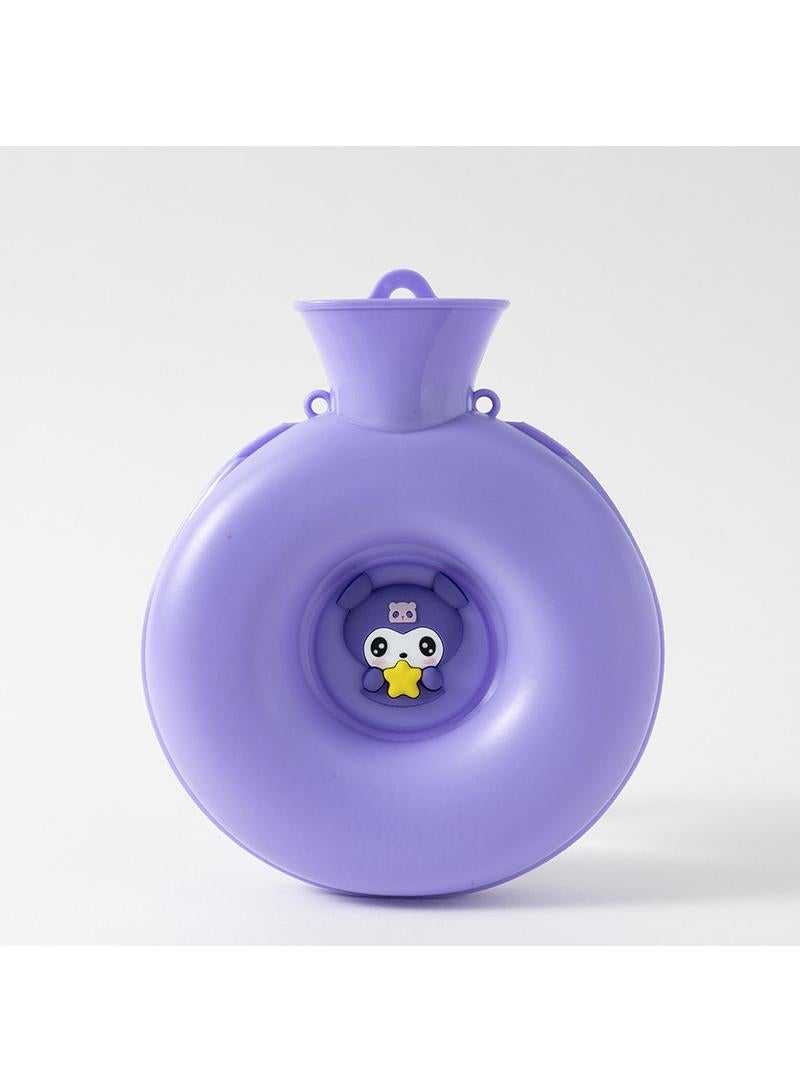 Y&D Doughnut Warm Water Bag Mini Portable Hot Hand Bag Waterflooding PVC Bag 600ml - Image 1