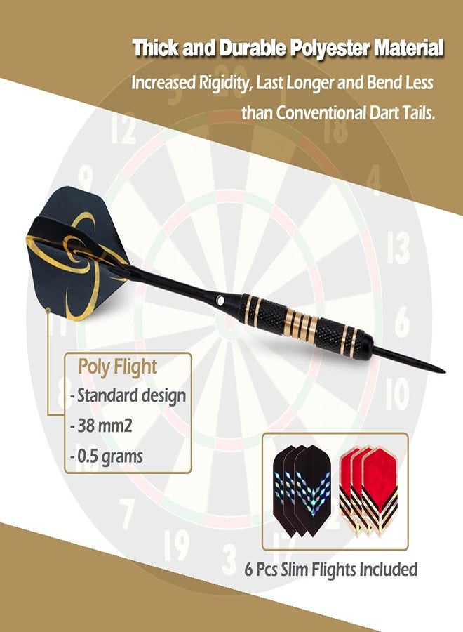 Wolftop Standard Dart Flights 40 Sets 120 Pcs - Durable PET and Laser Replacement Feather Tail Wings - Dart Accessories Kit for Steel Tip Darts and Soft Tip Darts - Image 3