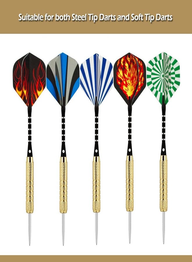 Wolftop Standard Dart Flights 40 Sets 120 Pcs - Durable PET and Laser Replacement Feather Tail Wings - Dart Accessories Kit for Steel Tip Darts and Soft Tip Darts - Image 4