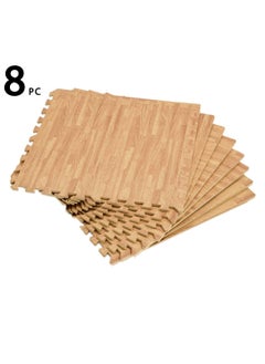KANGAROO Foam floor mat sets, wooden color, eight pieces  - Image 1