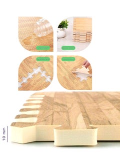 KANGAROO Foam floor mat sets, wooden color, eight pieces  - Image 3