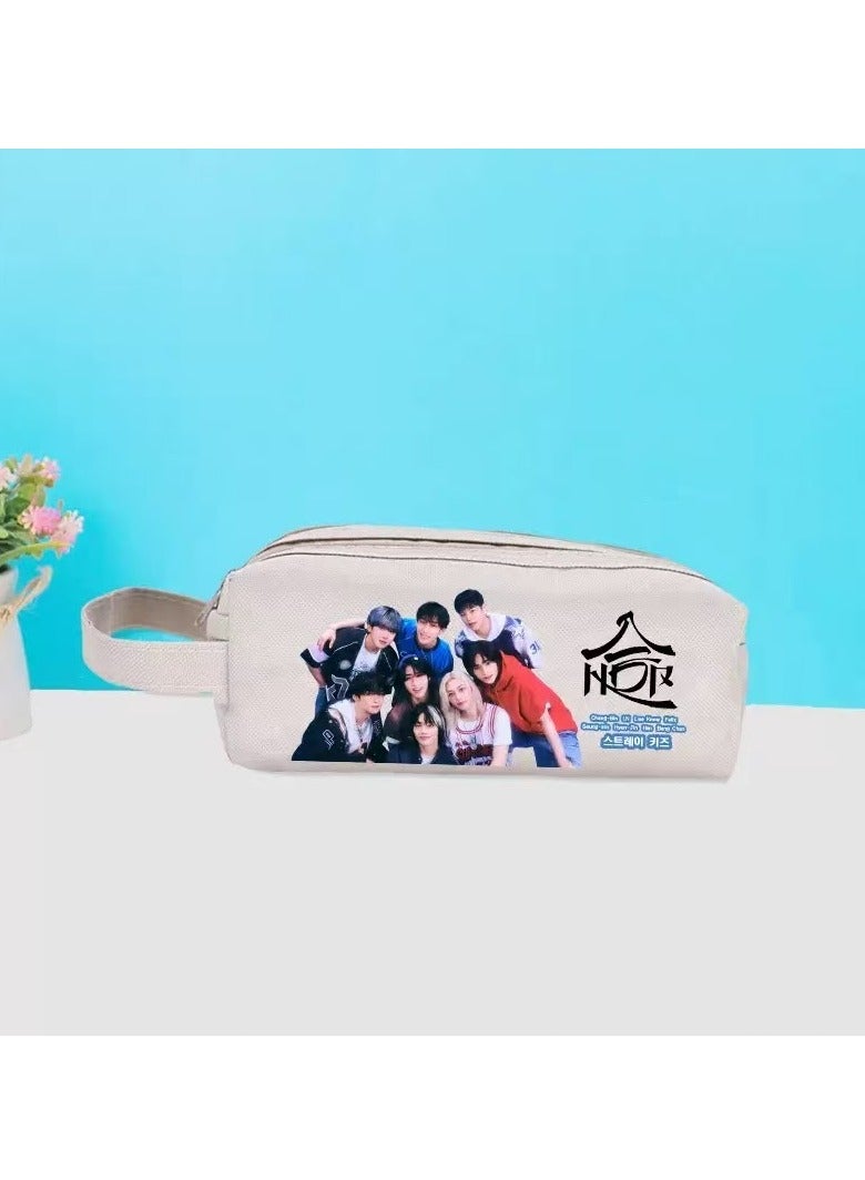 Generic Straykids Pen Bag Star Peripheral Stationery Bag Pu Student Stationery Bag Coin Purse Makeup Bag