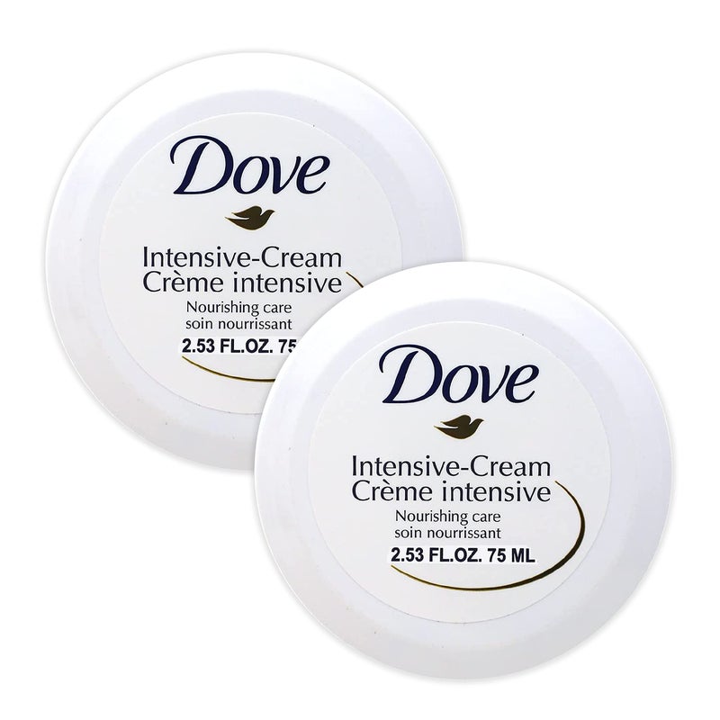 Dove Nourishing Body Care Face, Hand and Body Rich Nourishment Cream for Extra Dry Skin with 48 Hour Moisturization, 2.53 FL OZ (Pack of 2) - Image 1