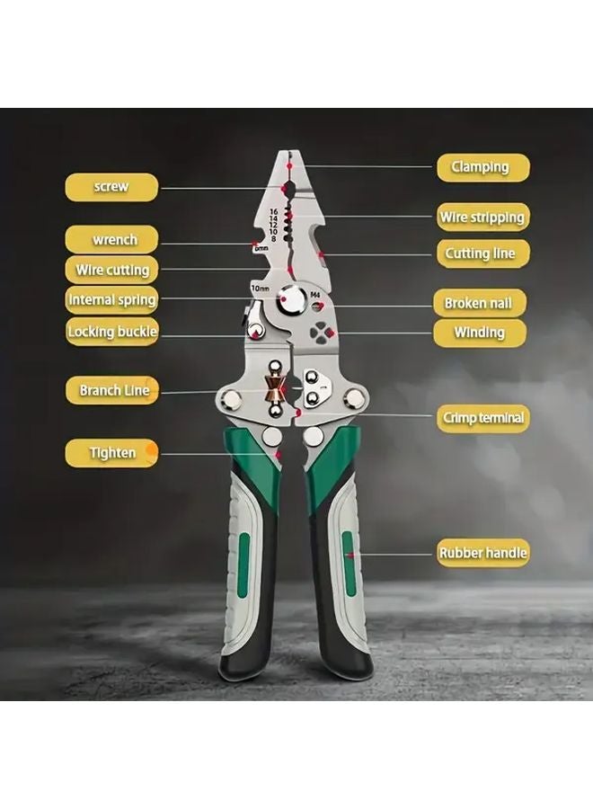 Foldable Multi Function Wire Stripper Heavy Duty All In One Electrician Tool 183g - Image 2