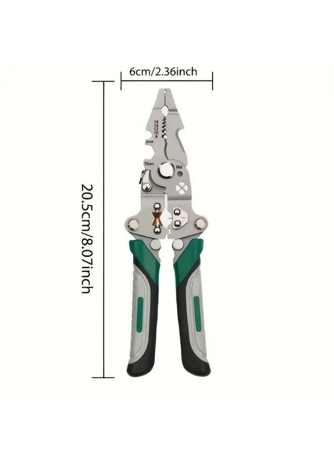 Foldable Multi Function Wire Stripper Heavy Duty All In One Electrician Tool 183g - Image 1