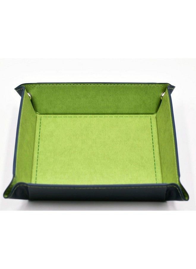 HD DICE - Dnd Dice Tray Dice Rolling Tray Leather Collapsible Tray For Tabletop Rpg D&D (Dnd) Pathfinder Role Playing Game (Green) - Image 1