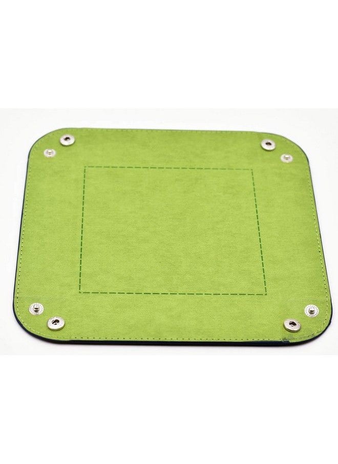HD DICE - Dnd Dice Tray Dice Rolling Tray Leather Collapsible Tray For Tabletop Rpg D&D (Dnd) Pathfinder Role Playing Game (Green) - Image 1