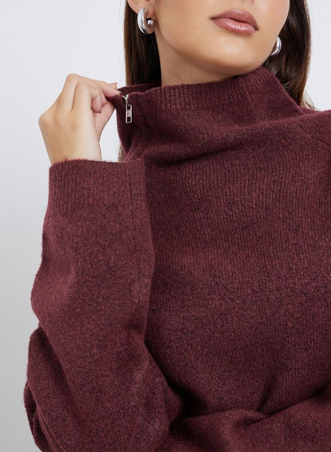 ستايلي سويتر بقصة عادية مع سحَّاب غلق - Image 4