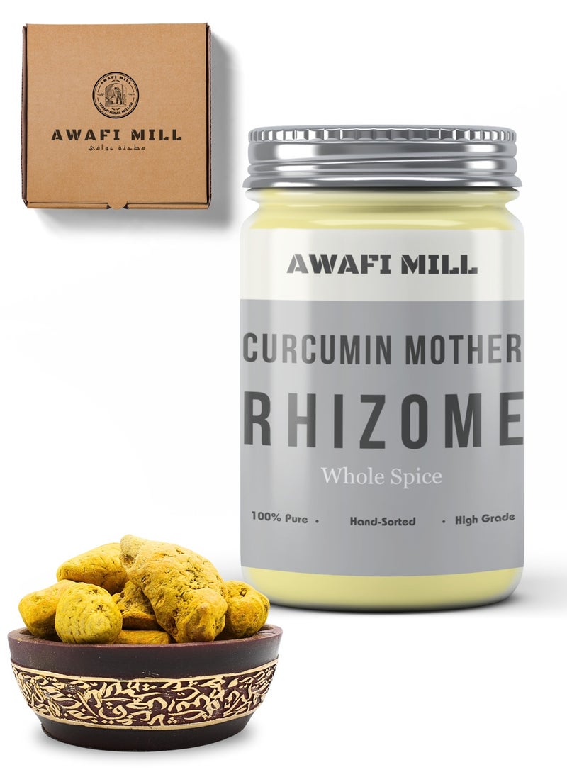 Awafi Mill Pure Curcumin Mother Rhizome | Dry Curcumin Curcuma | Turmeric | Kurkum Dawari | Natural Dried Spice | Organic Herbs Spices | 100% Natural  - Image 1