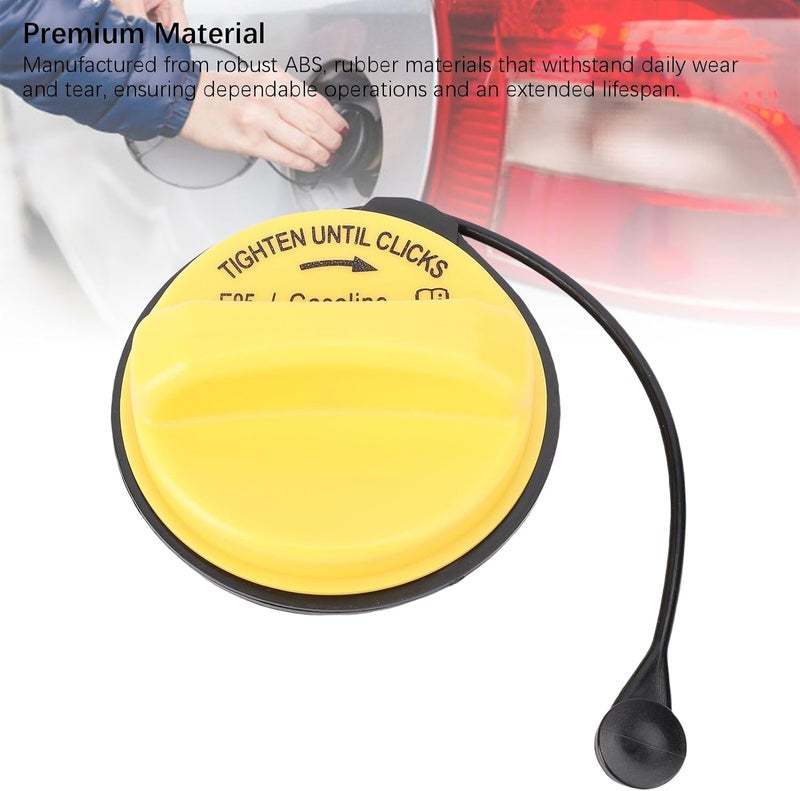 Fuel Gas Cap 8L3Z 9030 C, ABS Rubber, Lanyard Included, Yellow - Leak Proof Sealing, Durable Material, Fits Super Duty, Five Hundred - Image 3