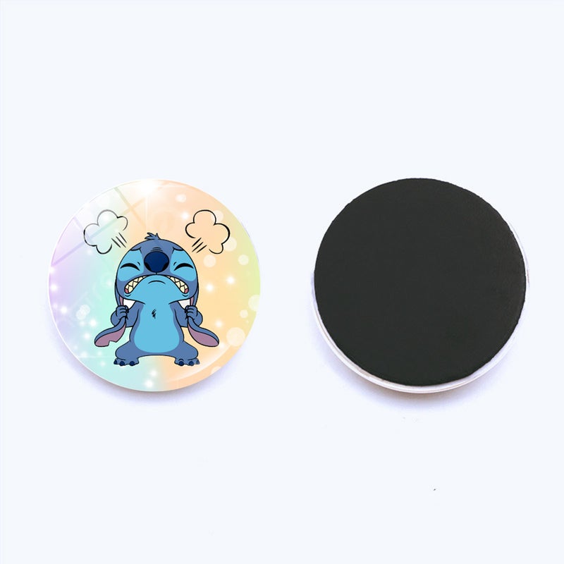 Star Baby Stitch Refrigerator Sticker Crystal Glass Soft Magnetic Sticker Refrigerator Door Home Decorations 25Mm - Image 1