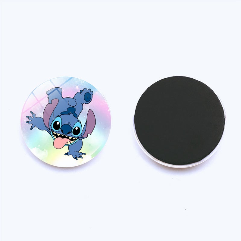 Star Baby Stitch Refrigerator Sticker Crystal Glass Soft Magnetic Sticker Refrigerator Door Home Decorations 25Mm - Image 5