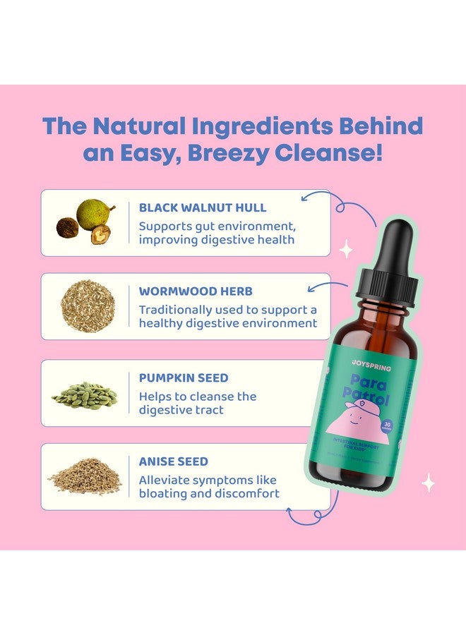 JoySpring جويسبرينغ سائل تنظيف للأطفال - ديتوكس سائل طبيعي، مكمل خالي من الكحول لصحة الجهاز الهضمي (1 أونصة سائلة) 30 حصة - Image 4